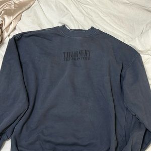 Taylor Swift The Eras Tour Blue Crewneck Medium oversized